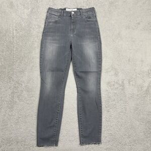 Frank And Eileen Sligo Skinny Jeans Womens 26 Gray Raw Hem Denim Stretch Ankle